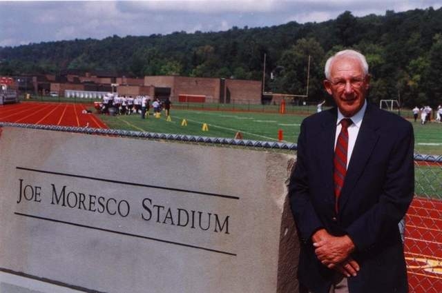 Coach Moresco at  2000 dedication in his honor