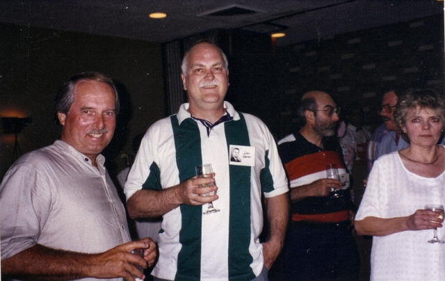 Jan Larimer and Steve Devener (left foreground)
