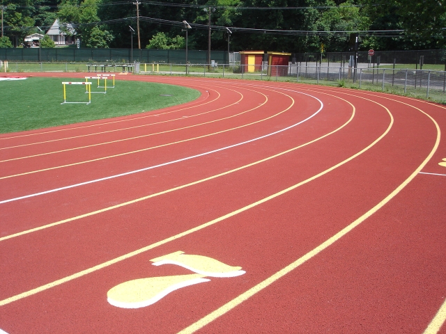 synthetic track surface