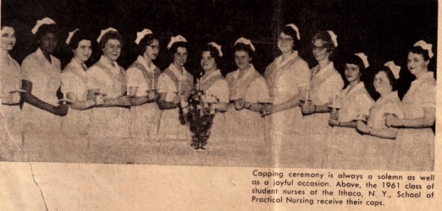 How many of our classmates can you identify at this 1961 nurses pinning ceremony?