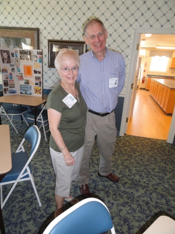 Sylvia Cacciotti and Keith Bruckner at Canal Street Recreation Center sharing old memories