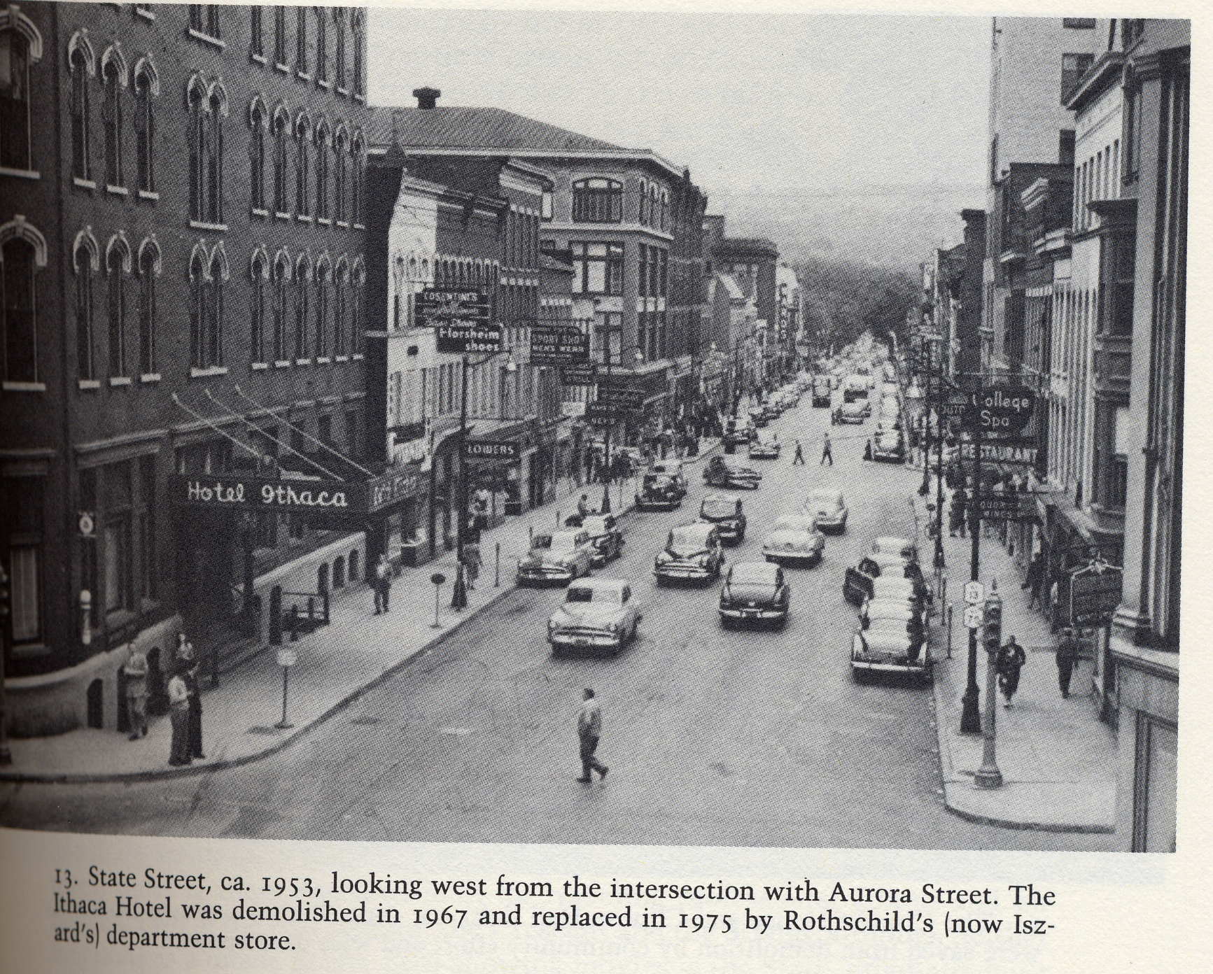 Downtown Ithaca in 1953